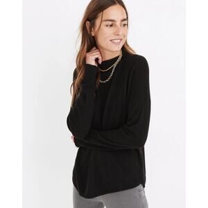 Madewell Ashbury Mockneck Sweater True Black NWT S